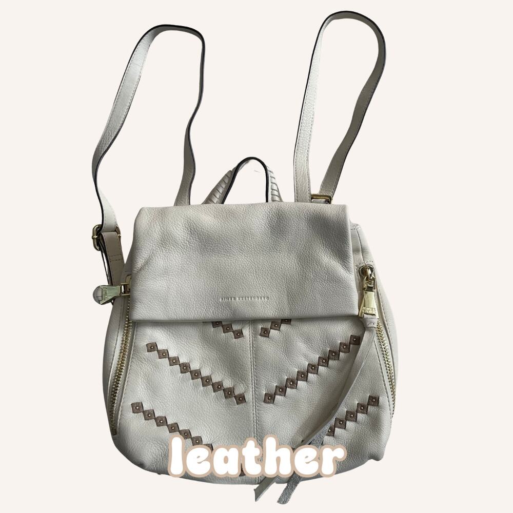 AIMEE KESTENBERG Bali leather backpack vanilla ice almond chevron NWT